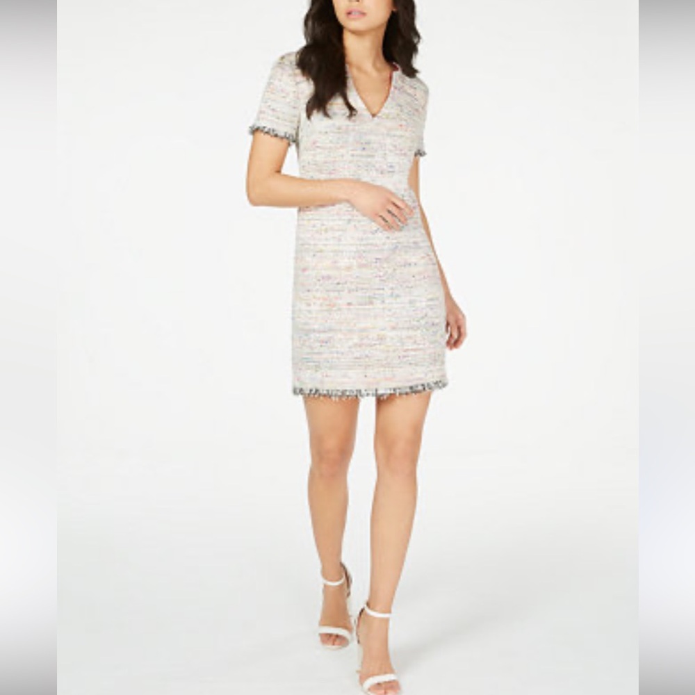 Trina Turk Multicolor Tweed Mini Dress in Size 6.